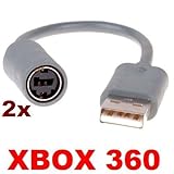 Neewer Adapter Controller USB Breakaway Cable For XBOX 360 New -Qty: 2