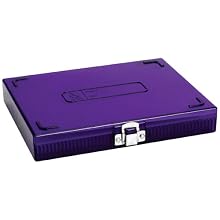 Heathrow Scientific HD15988H Polycarbonate Purple Durable True North Slide Box, 208mm Width x 175mm Height x 34mm Depth