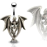 Gothic Angel of Dore Belly Ring - 14G - 3/8" - Sold Individually