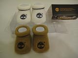 Timberland Baby Socks Booties 2 Pair White Camel New