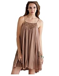 Rayon Lace Sheer High-Low-Hem  Dress
