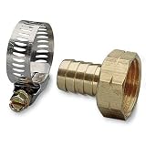 Nelson 50454 3/4-Inch Brass and Worm Gear Clamp Female Hose Repair