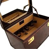 Maxwell Scott - Vanity case en cuir noir (Bellino)