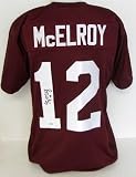 Alabama Crimson Tide Greg McElroy Autographed Maroon Jersey SI - Autographed College Jerseys