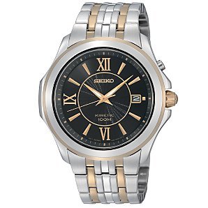 Seiko #SKA438 Men's Two Tone Kinetic Dress Watch