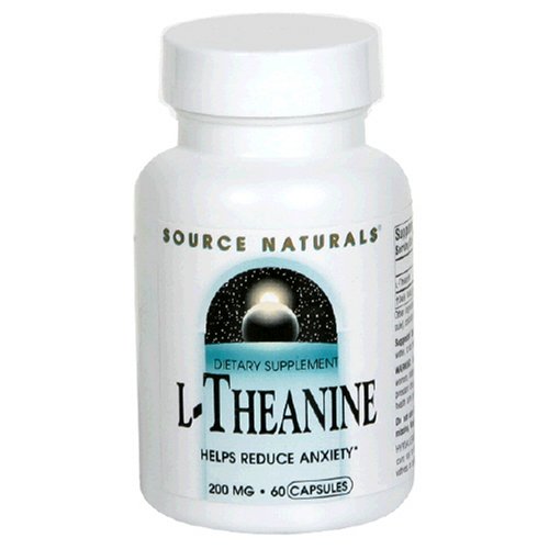 Source Naturals L-Theanine, 200 mg, Capsules, 60 capsules (Pack of 2)