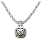 Sterling Silver Pendant With Peridot From The Metro Collection, 17" By Zina
