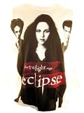Twilight (New Moon, Eclipse) Mens T-Shirt - Huge Black and White Bella with Edward and Jaco Photo