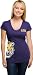 LSU Tigers Women's Purple Cossett Mascot Deep V-Neck Tee