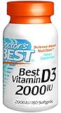 Doctor's Best Best Vitamin D3 2000 IU, Softgel Capsules, 180-Count
