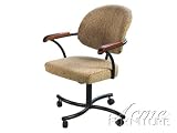 Set of 2 Arm Chair with Cushion and Wheels Ac16308