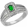 14K White Gold Antique Style Diamond Engagement Ring (Center Gemstone is not inlcuded)