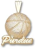 Purdue Boilermakers Solid 10K Gold ''PURDUE'' Basketball Pendant