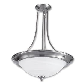 Good Earth Lighting Taverna Two Light Ceiling Pendant with Alabaster Glass Diffuser, Brushed Nickel... by Good Earth Lighting