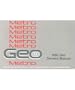 1990 GEO METRO Owners Manual User Guide