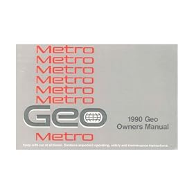 1990 GEO METRO Owners Manual User Guide
