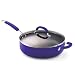 Rachel Ray 6-Quart Porcelain-Enamel Deep Saute Pan, Blue