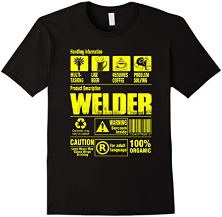 Men's Welder Miller Welders Funny T-Shirt XL Black