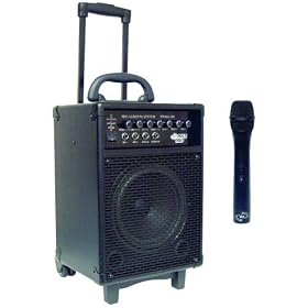 PYLE-PRO PWMA230 - 200W VHF Wireless Battery Powered PA System