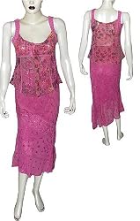 Embroidered Skirt Set Womens Casual Sundresses Size S (skts014)