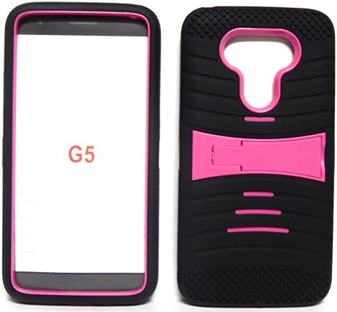 U-Case Hybrid Cover Case for { Other } LG G5 RS988 (Black &amp; Hot Pink)