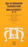 Gesammelte Werke in Einzelausgaben: Gesammelte Werke, 10 Bde., Tb., 8, Reden und Aufs�tze I. (1891 - 1913).: (Gesammelte Werke in zehn Einzelb�nden)