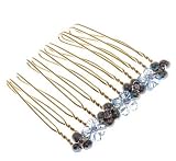 L. Erickson Freshwater Pearl & Swarovski Comb - Blue