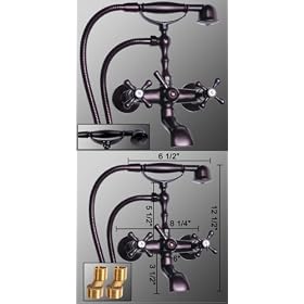 Buy 5 Spout ORB Roman Bath Clawfoot Tub Faucet now!