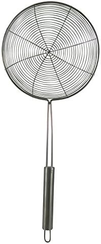 DecoTivia Strainers - Fry Spatula Spoons - Long Handle Colander Deep Frying Utensils