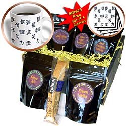 Chinese - Chinese Symbols - Coffee Gift Baskets - Coffee Gift Basket by 3dRose LLC