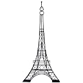 Metal Eiffel Tower Wall Art