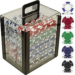 1000 Pc Lucky Crown 11.5g Poker Chip Set in Acrylic Carrier by 
