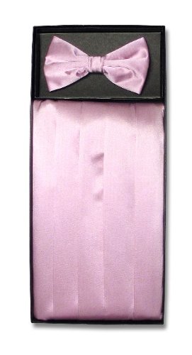 SILK Cumberbund & BowTie LAVENDER Purple Men's Cummerbund & Bow Tie Set