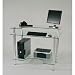 Tempered Glass Computer Desk (Clear Glass) (30" H x 43" W x 24" D)