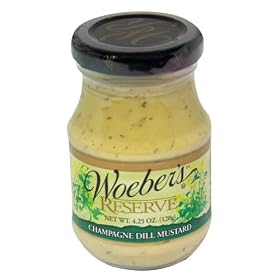 Woeber, Mustard Champagne Dill, 4.25-Ounce (6 Pack)