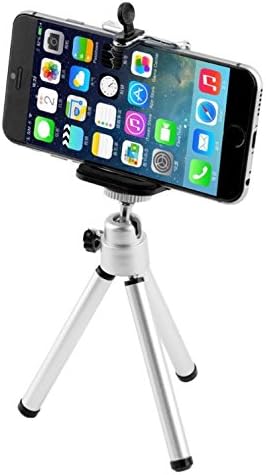 WESTERN CLOUDS - Mini 360 Rotatable Cell Phone Tripod and Adapter Set - Adjustable Mount Stand with Holder Adapter for Cellphone Camera width 3.3 " and under, Compatible with Mobile Smartphones