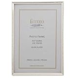 Eccolo Narrow Beaded Silver Plated Frame, 5' by 7'