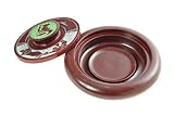 Traditional Chinese Calligraphy / Sumi Round Ink Well, Grinding Stone with Cover (4CHGB US)