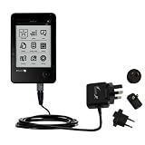 International Wall Home AC Charger for the Elonex 621EB eInk eBook Reader - uses Gomadic TipExchange Technology