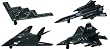 Stealth Fighter Pullbacks - 4 Pack
