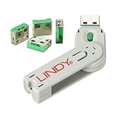 Lindy USB Port Blocker - Pack of 4 Green (40451)