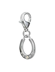 Hot Diamonds Happy Horseshoe Charm, Sterling Silver