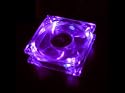 Logisys LT400PL QUAD PURPLE 4-LED LIGHT ULTRA BRIGHT CLEAR 80MM PC CASE COMPUTER FAN