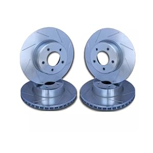 Slotted Front and Rear Brake Rotors SATURN ION 2.4L 04 05 06 07