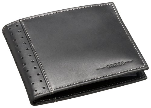 Guess Men's Passcase Billfold, Black, One Size