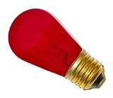 Bulbrite 701711 - 11S14TR - Transparent Red 11 Watt S11 Sign Light Bulb