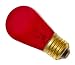 Bulbrite 701711 - 11S14TR - Transparent Red 11 Watt S11 Sign Light Bulb