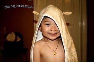 Bamboo Baby Hooded Bath Towel Organic with Cute Little Horns