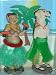 HULA PIG and HULA DOG SET HAWAIIAN STYLE BOBBING NOVELTY AUTOMOTIVE CAR, TRUCK, BIG R...