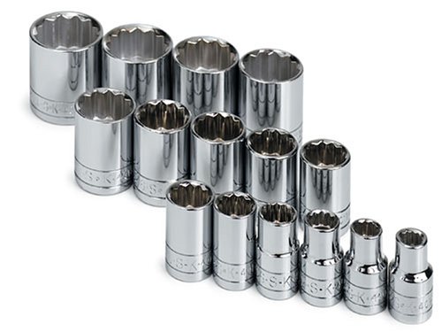 SK 4122 15 Piece 1/2Inch Drive 12 Point 3/8Inch to 11/4Inch Standard Socket Set